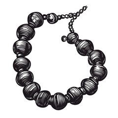 Obraz premium Vintage beaded bracelet graphic