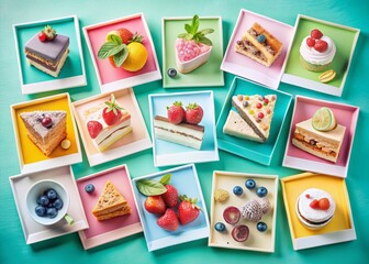 Pastel Blocks & Polaroid Food Photography: Sweet Treats & Shadow Play