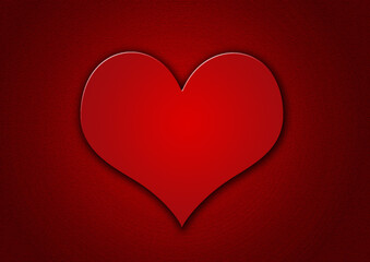  red love heart on red background wallpaper design