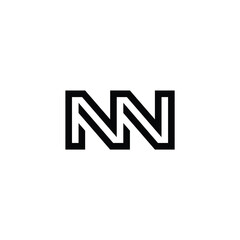 NN monogram logo design letter text name symbol monochrome logotype alphabet character simple logo