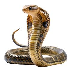 Fototapeta premium Cobra snake isolated on transparent background