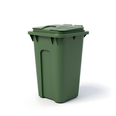 green garbage bin for eco-friendly waste disposal