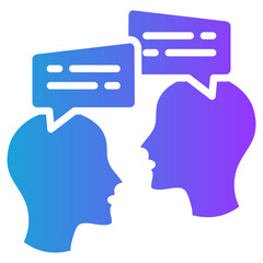 Communication glyph gradient icon