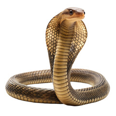 Cobra snake isolated on transparent background