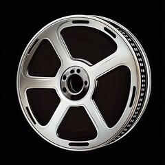 Obraz premium Classic film reel, 3D rendering, isolated, for movie poster, or design