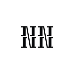 NN monogram logo design letter text name symbol monochrome logotype alphabet character simple logo