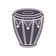 Percussion Conga Musical Instrument Outline Illustration