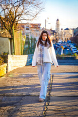 portrait of a woman in the park