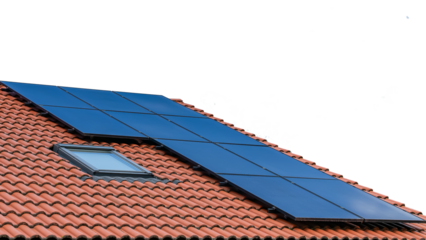 solar panels on roof	