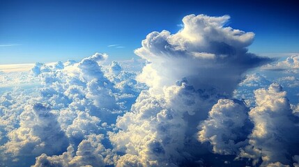 white clouds on the blue sky
