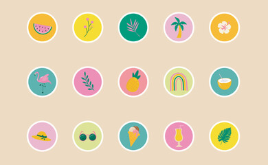 summer themed icons