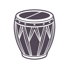 Percussion Conga Musical Instrument Outline Illustration