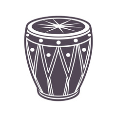 Percussion Conga Musical Instrument Outline Illustration