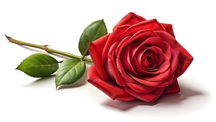 Naklejka premium red rose isolated on white