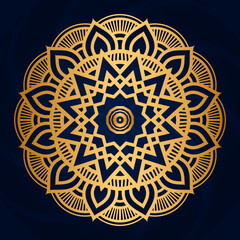 Vintage luxury golden royal mandala arabesque islamic pattern for wedding invitation card in gold transparent background