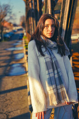 portrait of a woman in the park