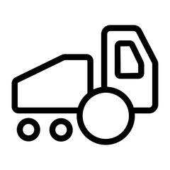 truck icon black with outline style