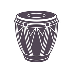 Conga Musical Instrument Silhouette Design Template Illustration