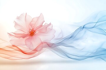 Obraz premium Floral motion art with nature background dynamic colors modern environment artistic viewpoint