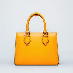 Stylish Yellow Handbag with Elegant Design and Smooth Finish