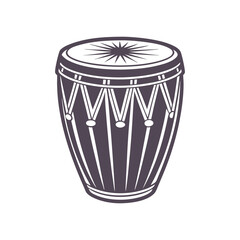 Conga Musical Instrument Silhouette Design Template Illustration