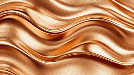 Fototapeta premium Sleek Metallic Bronze Background with Wave Patterns