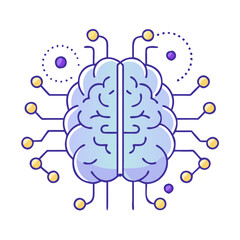 ai brain icon, ai brain vector illustration-simple illustration of ai brain, perfect for ai brain logos and icons