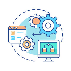 api integration icon, api integration vector illustration-simple illustration of api integration, perfect for api integration logos and icons