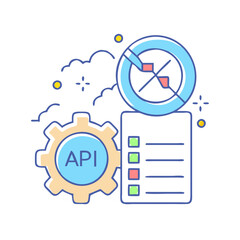 api rate limit icon, api rate limit vector illustration-simple illustration of api rate limit, perfect for api rate limit logos and icons