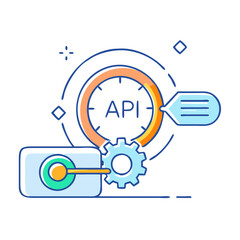 api rate limit icon, api rate limit vector illustration-simple illustration of api rate limit, perfect for api rate limit logos and icons