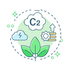 carbon neutral icon, carbon neutral vector illustration-simple illustration of carbon neutral, perfect for carbon neutral logos and icons