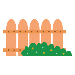 cartoon wooden fence transparent background