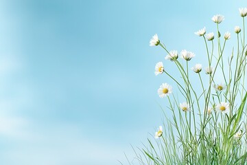 Floral action scene in nature background captivating environment bright sky view