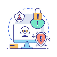 cyber incident icon, cyber incident vector illustration-simple illustration of cyber incident, perfect for cyber incident logos and icons