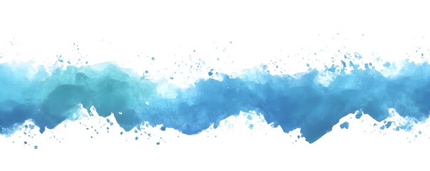 Abstract Blue Watercolor Wash Background Texture