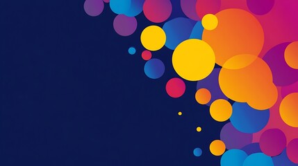 Abstract colorful circles background graphic design