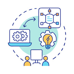 digital transformation icon, digital transformation vector illustration-simple illustration of digital transformation, perfect for digital transformation logos and icons