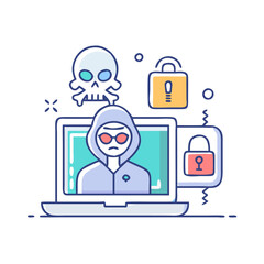 ethical hacking icon, ethical hacking vector illustration-simple illustration of ethical hacking, perfect for ethical hacking logos and icons