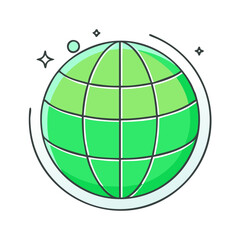 green globe icon, green globe vector illustration-simple illustration of green globe, perfect for green globe logos and icons