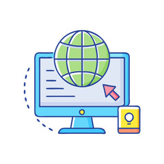 internet icon, internet vector illustration-simple illustration of internet, perfect for internet logos and icons