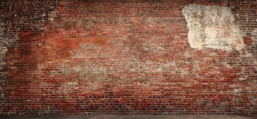 Aged Brick Wall Texture with Red and Brown Hues