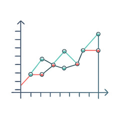 line chart icon, line chart vector illustration-simple illustration of line chart, perfect for line chart logos and icons