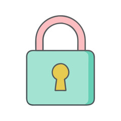 lock icon, lock vector illustration-simple illustration of lock, perfect for lock logos and icons