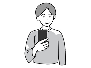 スマホを持っている人物14