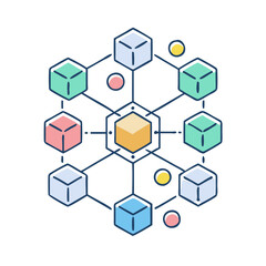 Obraz premium microservices icon, microservices vector illustration-simple illustration of microservices, perfect for microservices logos and icons