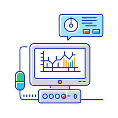 network analyzer icon, network analyzer vector illustration-simple illustration of network analyzer, perfect for network analyzer logos and icons