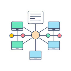 network diagram icon, network diagram vector illustration-simple illustration of network diagram, perfect for network diagram logos and icons