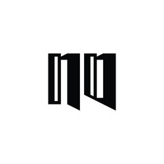 NO monogram logo design letter text name symbol monochrome logotype alphabet character simple logo