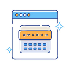 password field icon, password field vector illustration-simple illustration of password field, perfect for password field logos and icons