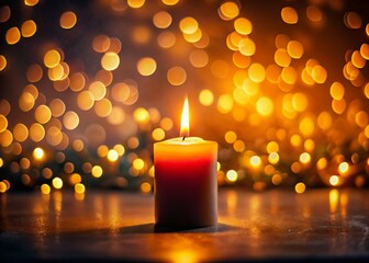 Romantic Candlelight Glow: Bokeh Background for Valentine's Day & Cozy Ambiance